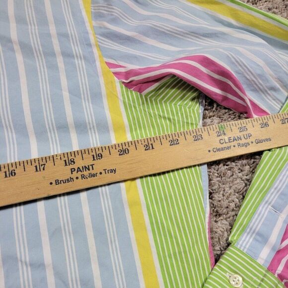 Polo Ralph Lauren Shirt Mens 16 34/35 Curham Custom Stripe Button Down Stains* - Picture 4 of 10